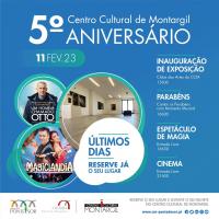 Centro Cultural de Montargil assinala 5º aniversário com exposição artística, magia e cinema