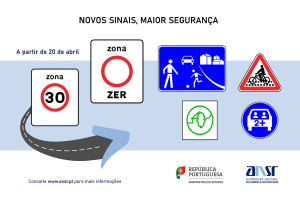 Novos sinais de trânsito e informação entram em vigor na próxima semana