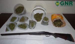 GNR detém dois suspeitos de tráfico de droga e posse ilegal de arma