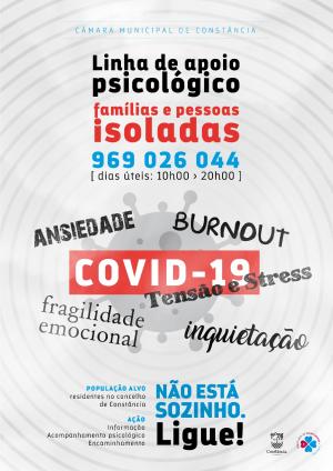 Covid-19: Município de Constância disponibiliza apoio psicológico às famílias e pessoas isoladas