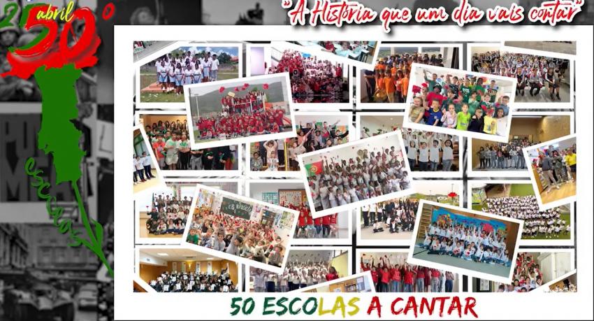 «50 anos de 25 de Abril / 50 escolas a cantar” (c/áudio e vídeo)